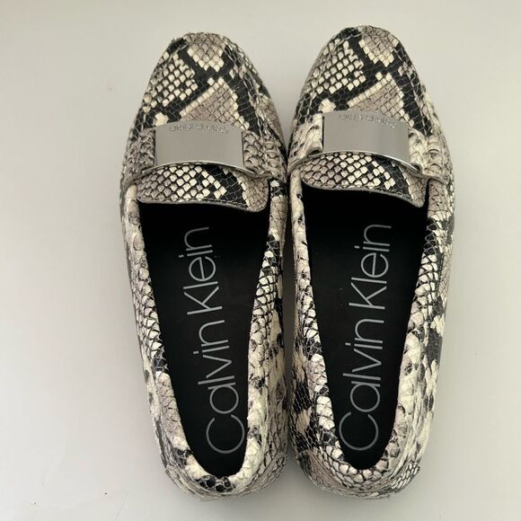 Calvin Klein Snakeskin leather loafers flats Size 7 - Picture 7 of 9